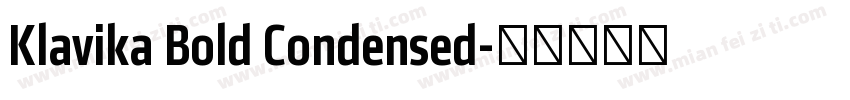 Klavika Bold Condensed字体转换